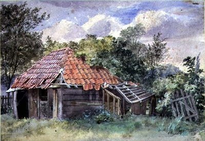 Krajobraz, z szopą autorstwa Thomas Collier