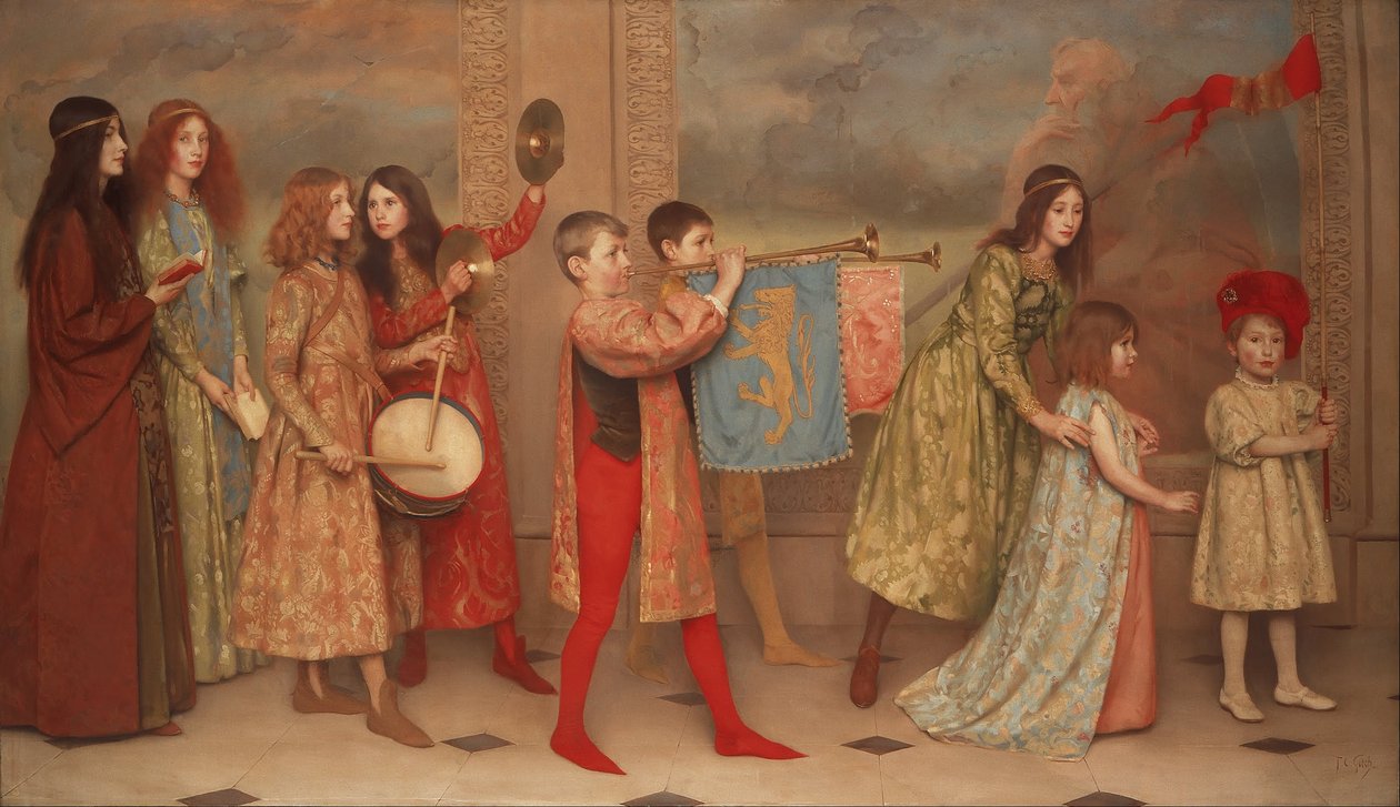 Korowód dzieciństwa autorstwa Thomas Cooper Gotch