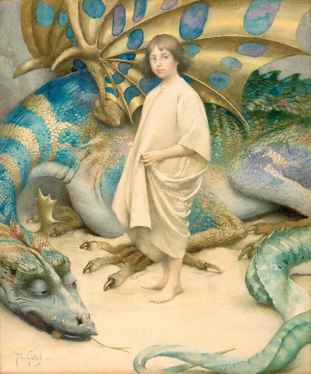 Dziecko na świecie autorstwa Thomas Cooper Gotch