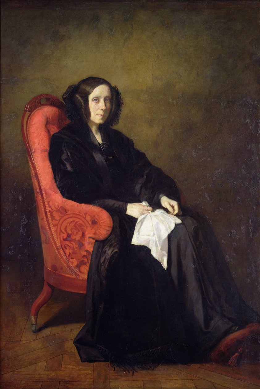 Portret Madame Poullain-Dumesnil, 1842 autorstwa Thomas Couture