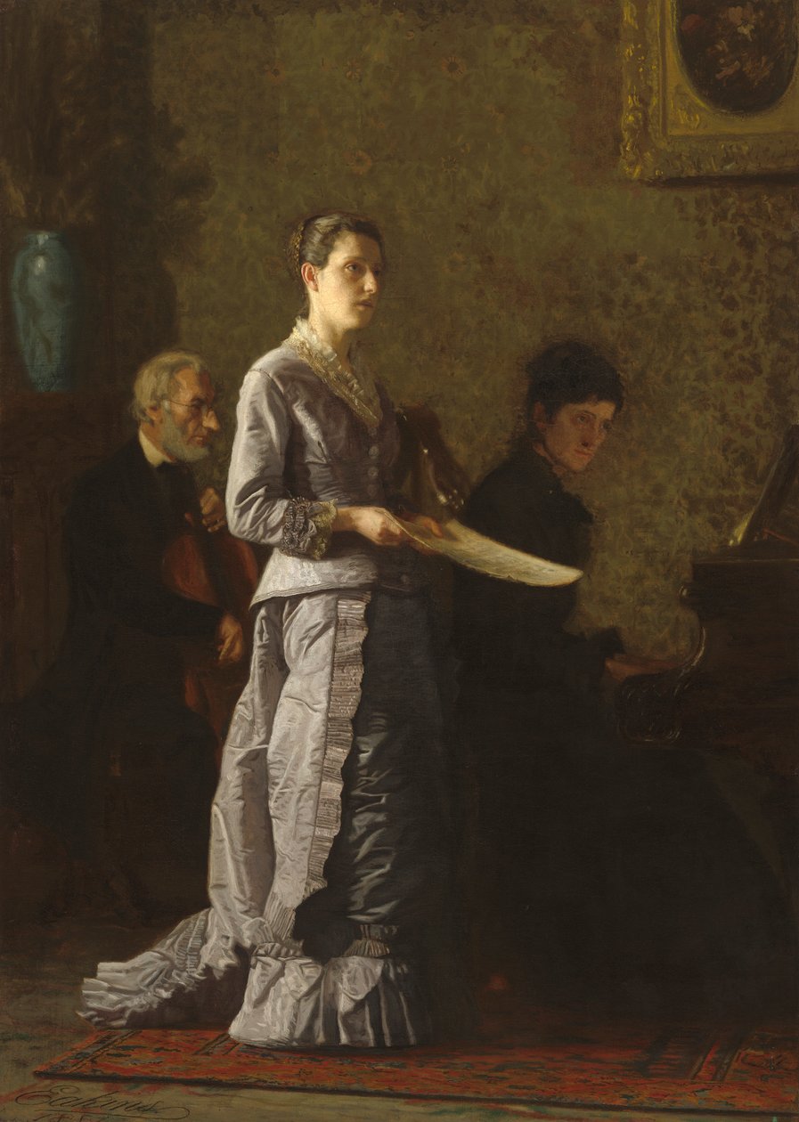 Өрөвдөлтэй дуу дуулж байна, 1881 он autorstwa Thomas Eakins