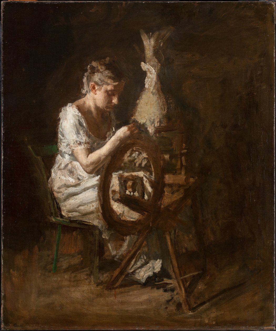Prządka autorstwa Thomas Eakins