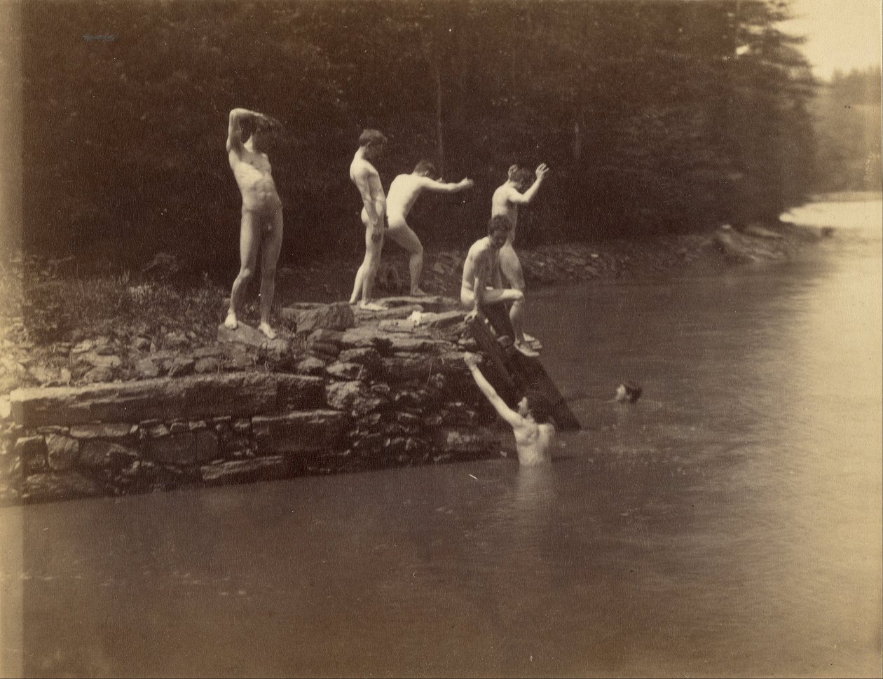 Uczniowie Eakinss w basenie autorstwa Thomas Eakins