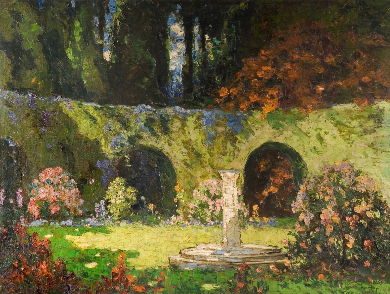 W staroświeckim ogrodzie autorstwa Thomas Edwin Mostyn