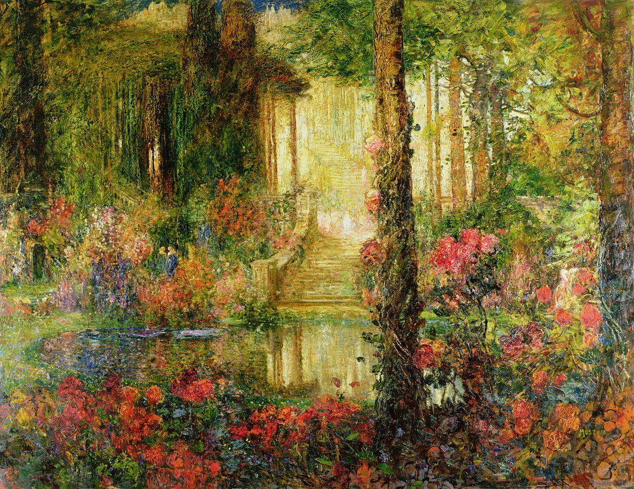 Ogród Zaklęć - scenografia do „Parsifala”, 1914 autorstwa Thomas Edwin Mostyn