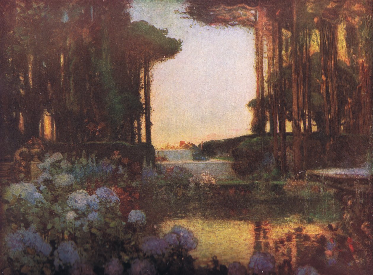 Ogród Pokoju, Bibbys Annual, 1916-1917 autorstwa Thomas Edwin Mostyn