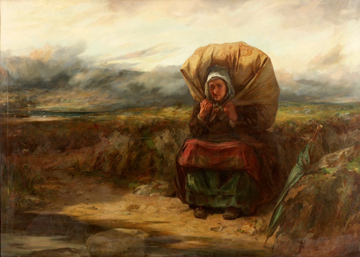 I z ciężarem wielu lat, 1888 autorstwa Thomas Faed