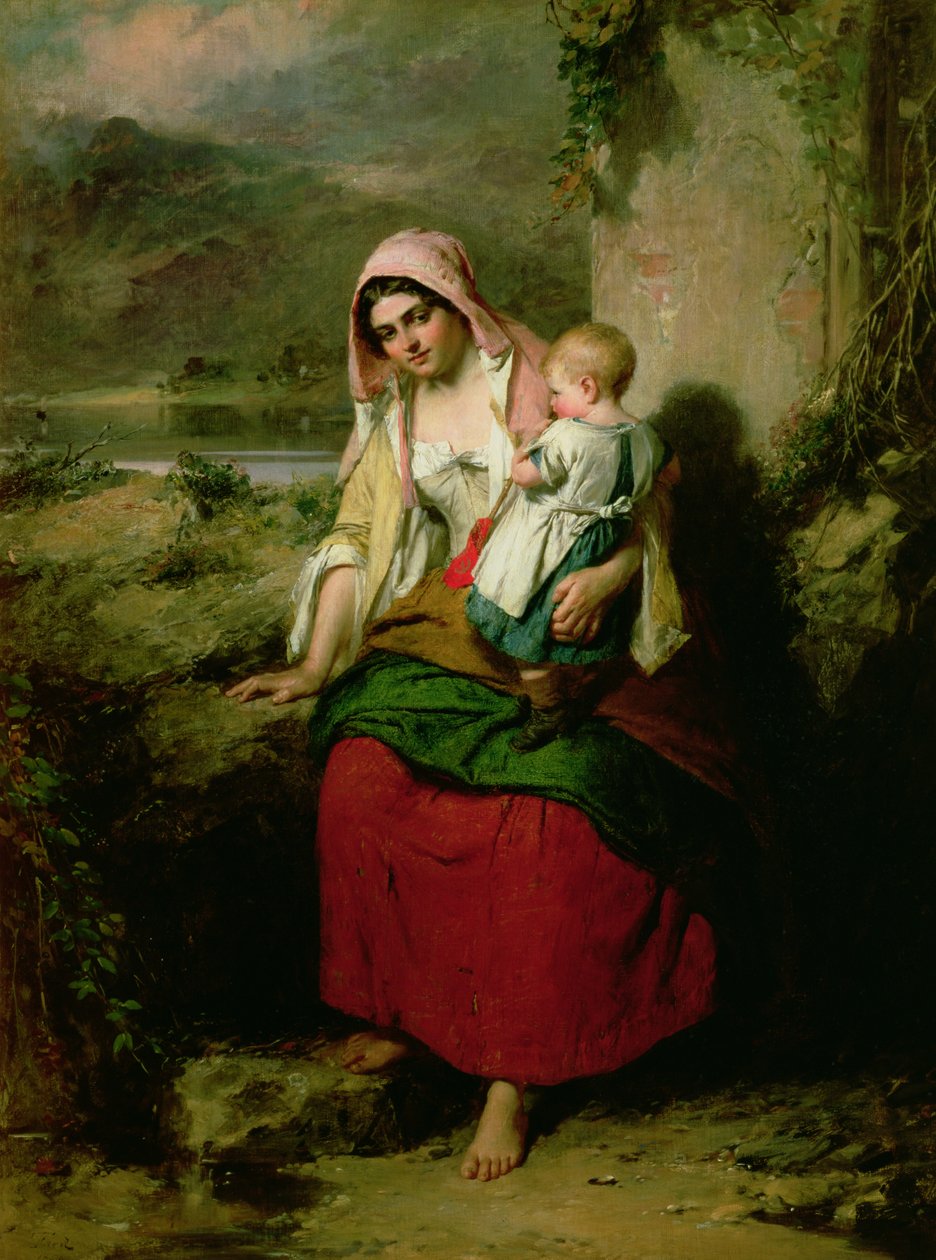 Odpoczynek, 1858 autorstwa Thomas Faed