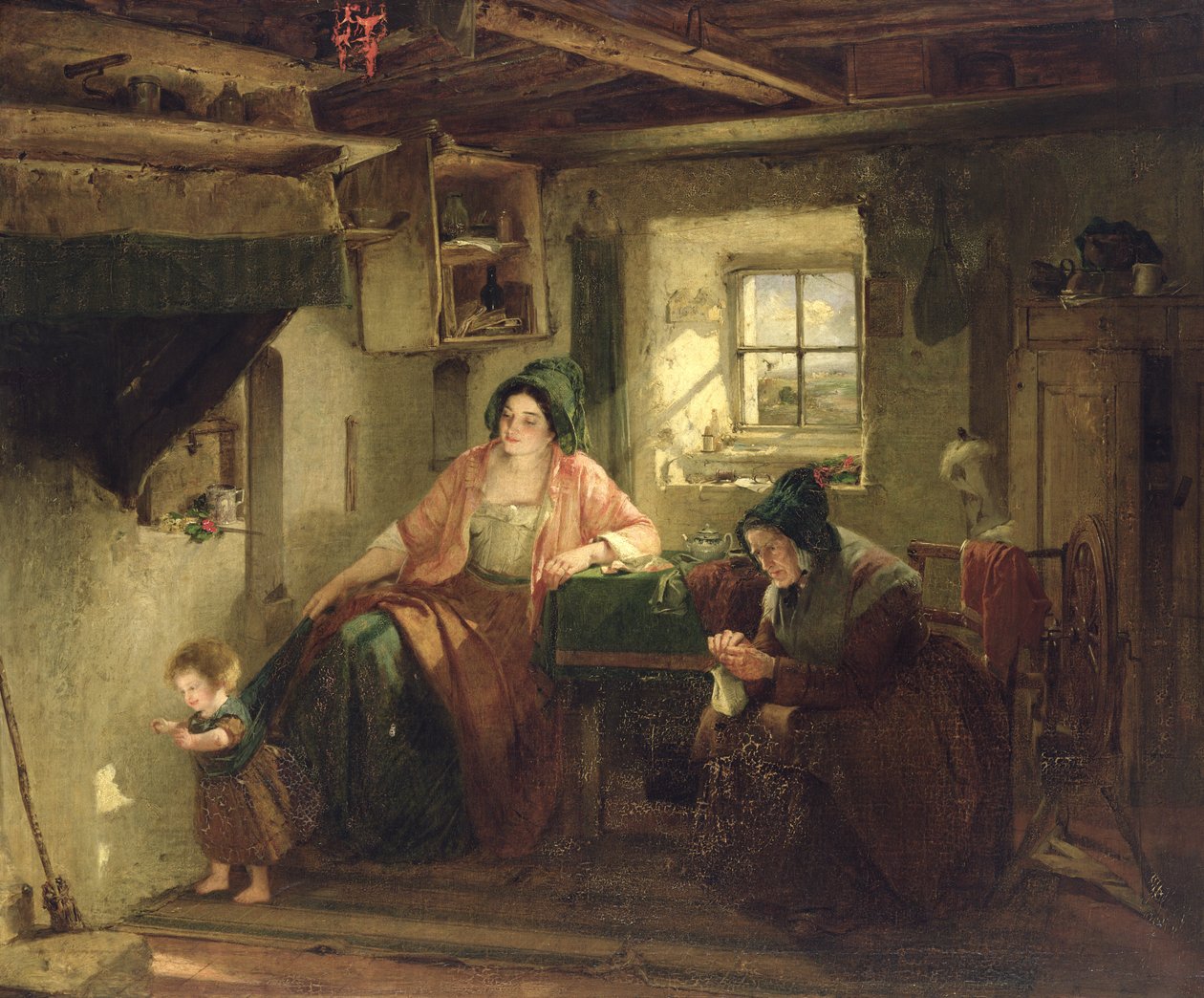 Promień słońca, 1857 autorstwa Thomas Faed