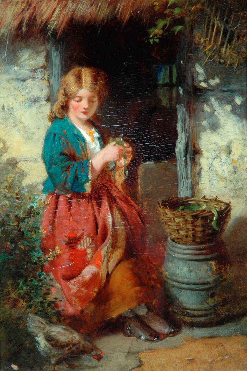 Kobieta przy drzwiach chaty, 1851-93 autorstwa Thomas Faed
