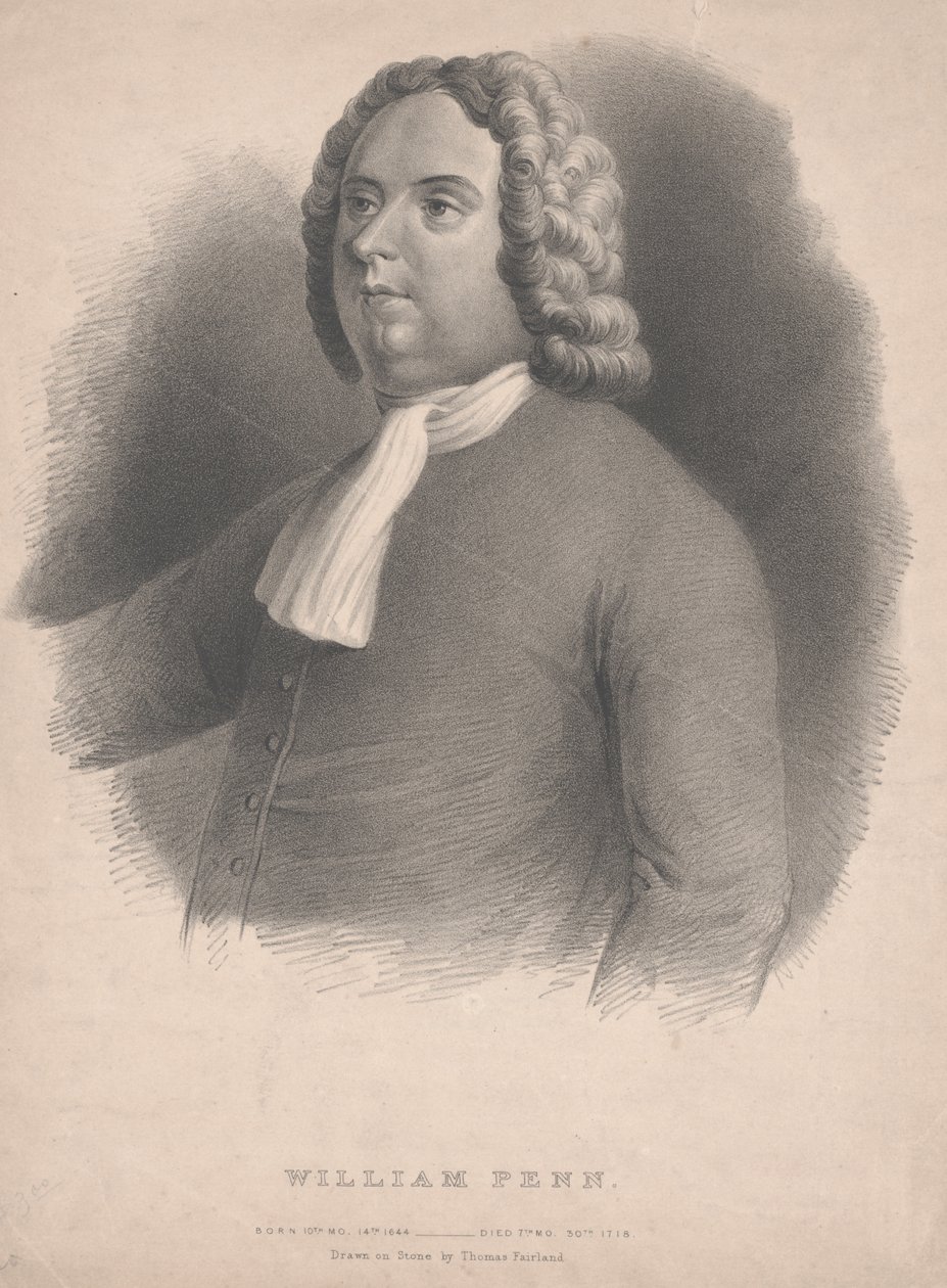 William Penn litho autorstwa Thomas Fairland