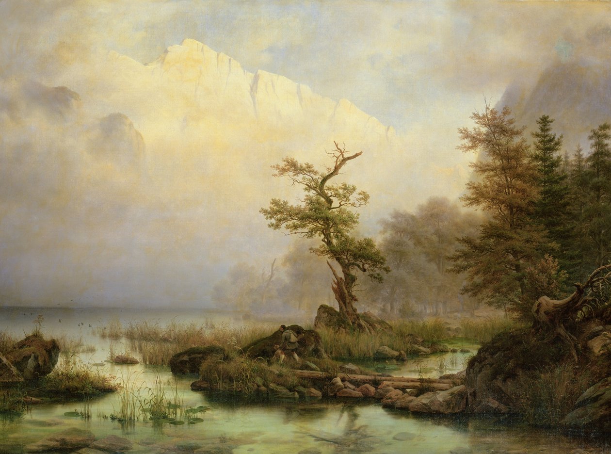 Jesienny poranek w Konigssee, 1835 autorstwa Thomas Fearnley