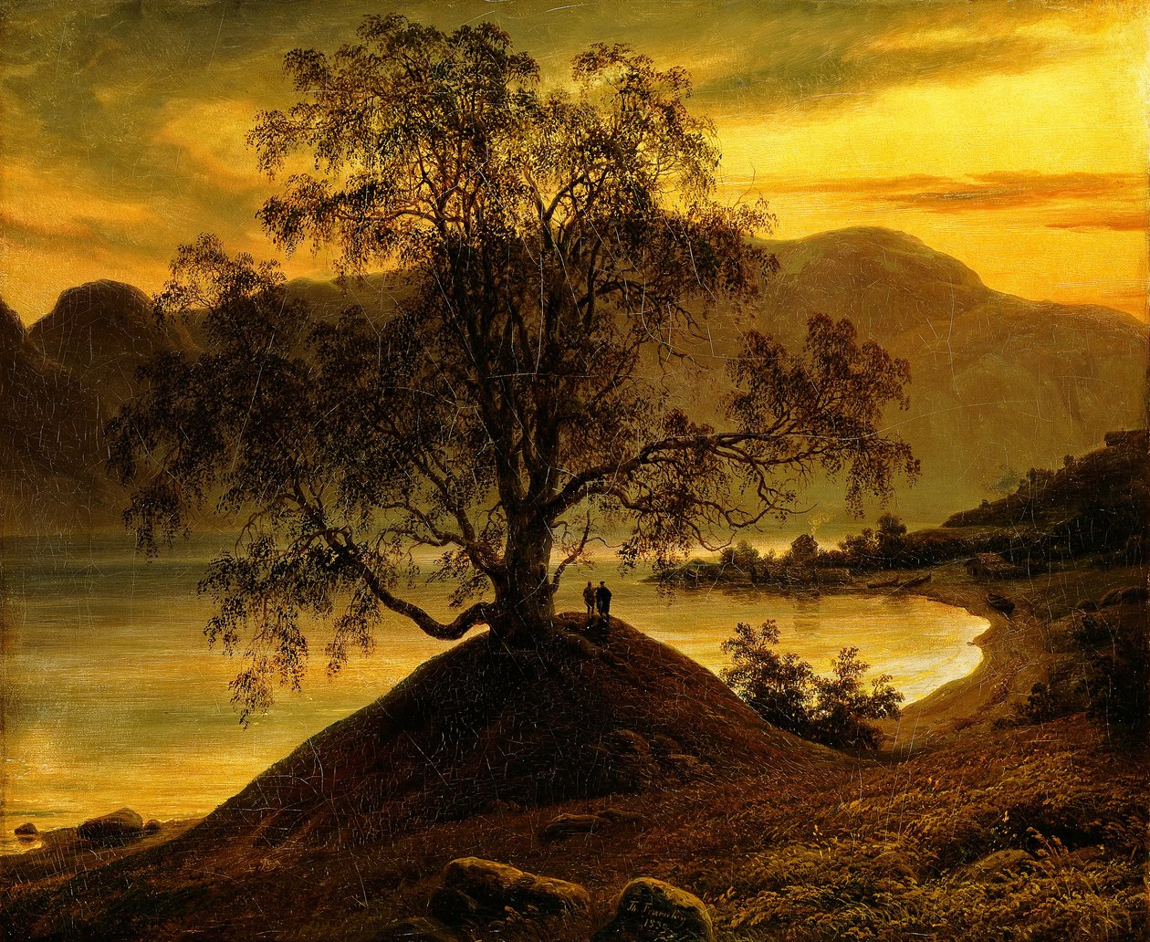 Stara brzoza nad Sognefjordem autorstwa Thomas Fearnley