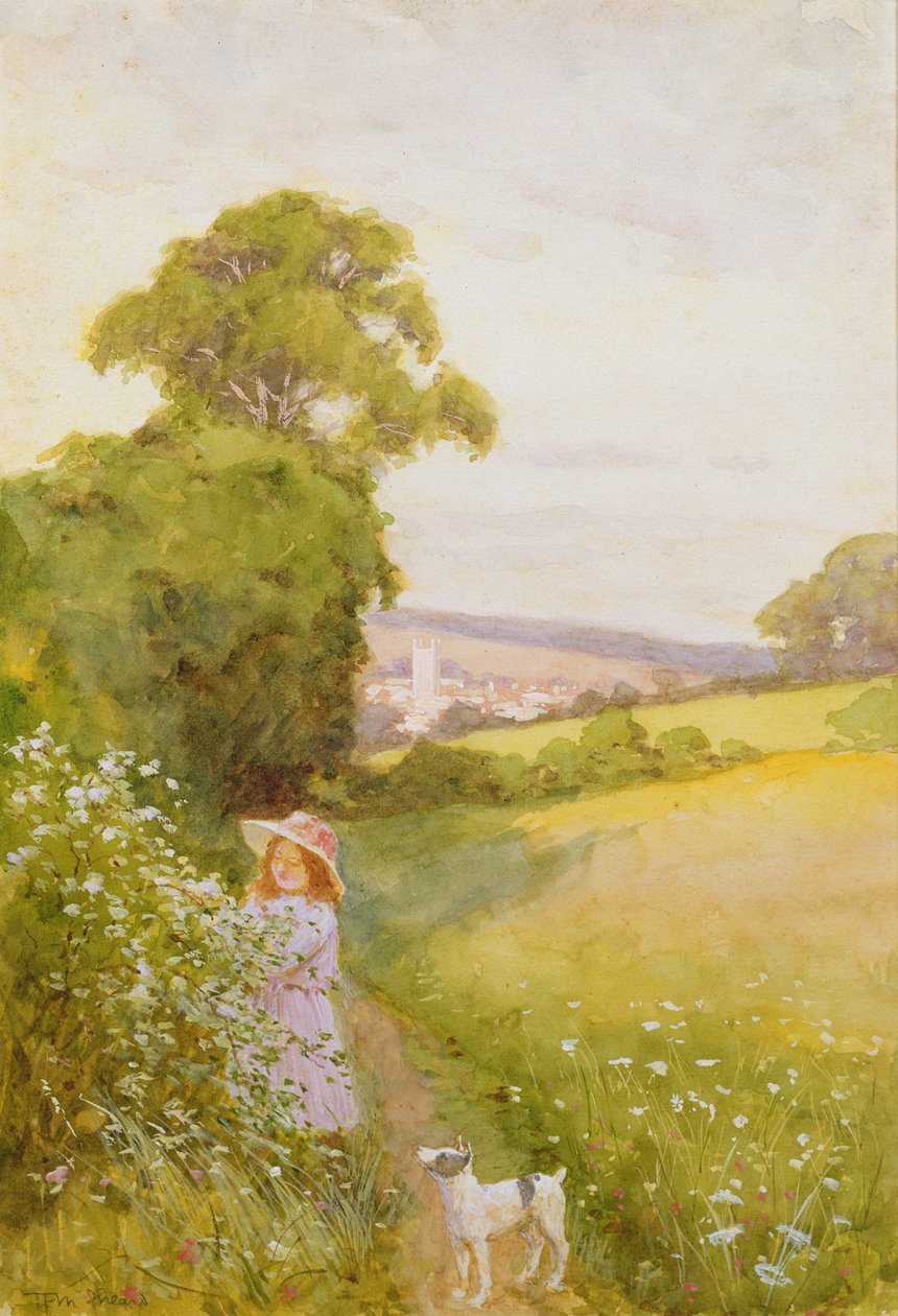 Zbieranie kwiatów autorstwa Thomas Frederick Mason Sheard