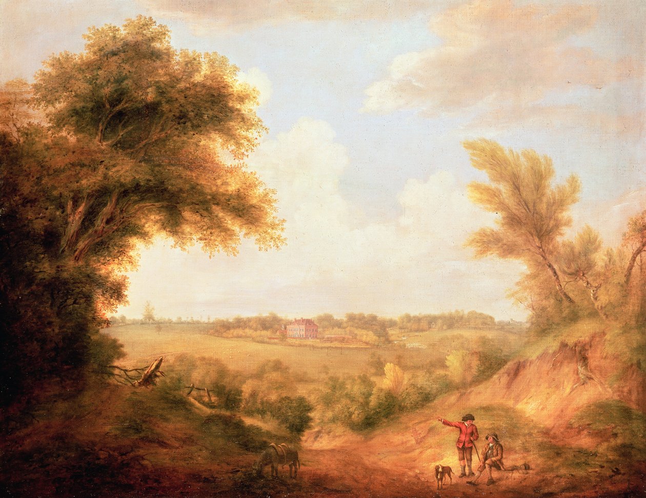 Krajobraz z domem, XVIII w. autorstwa Thomas Gainsborough