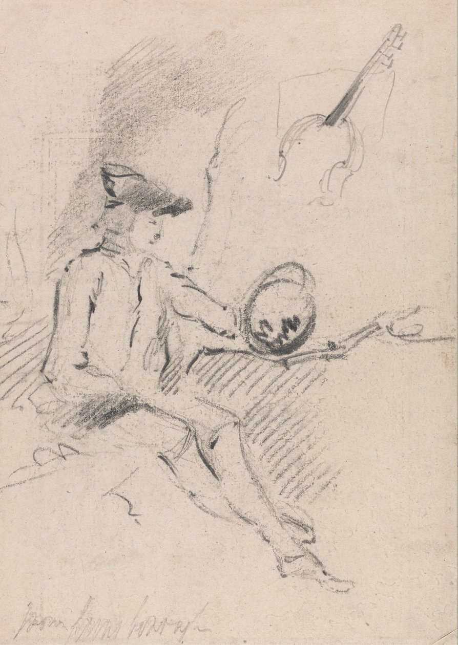 Mężczyzna trzymający kieliszek Claude autorstwa Thomas Gainsborough