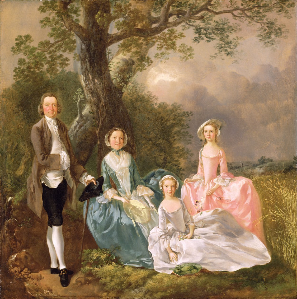 Państwo John Gravenor i ich córki, Elżbieta i Ann autorstwa Thomas Gainsborough