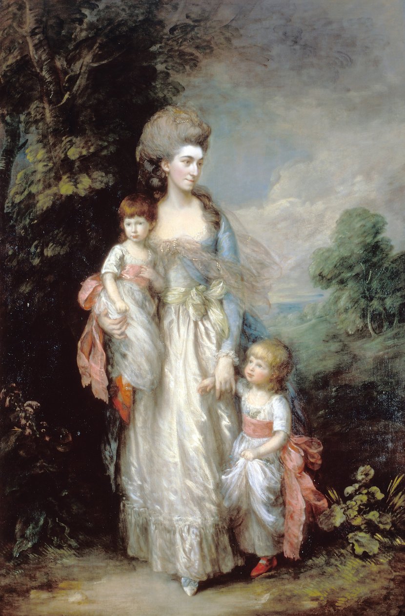 Pani Elizabeth Moody z synami Samuelem i Thomasem autorstwa Thomas Gainsborough