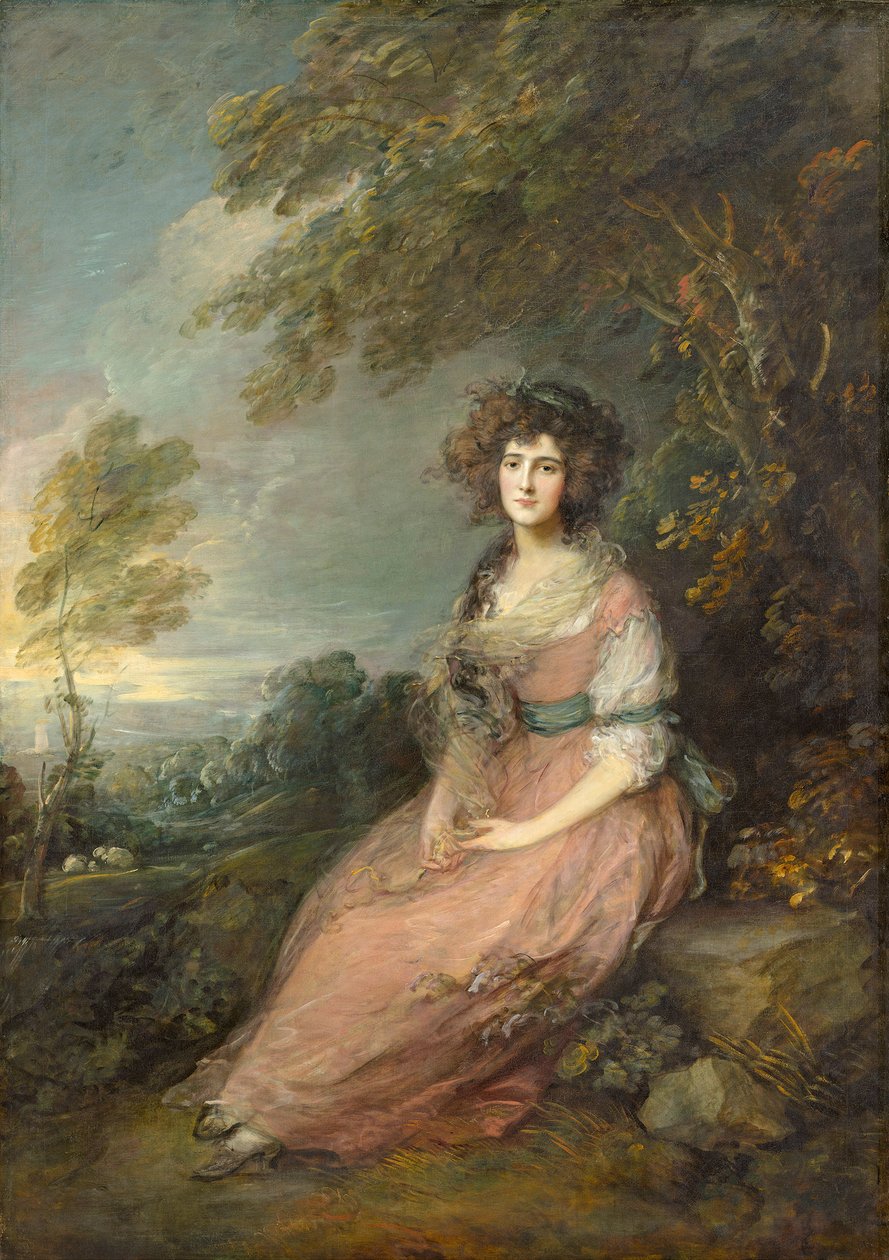 Pani Richard Brinsley Sheridan, 1785-87 autorstwa Thomas Gainsborough