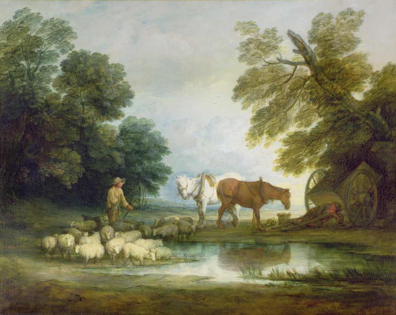 Pasterz przy strumieniu autorstwa Thomas Gainsborough
