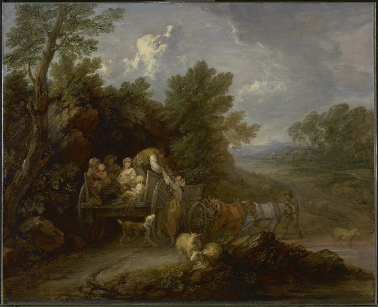Wóz żniwny, 1784-85 autorstwa Thomas Gainsborough