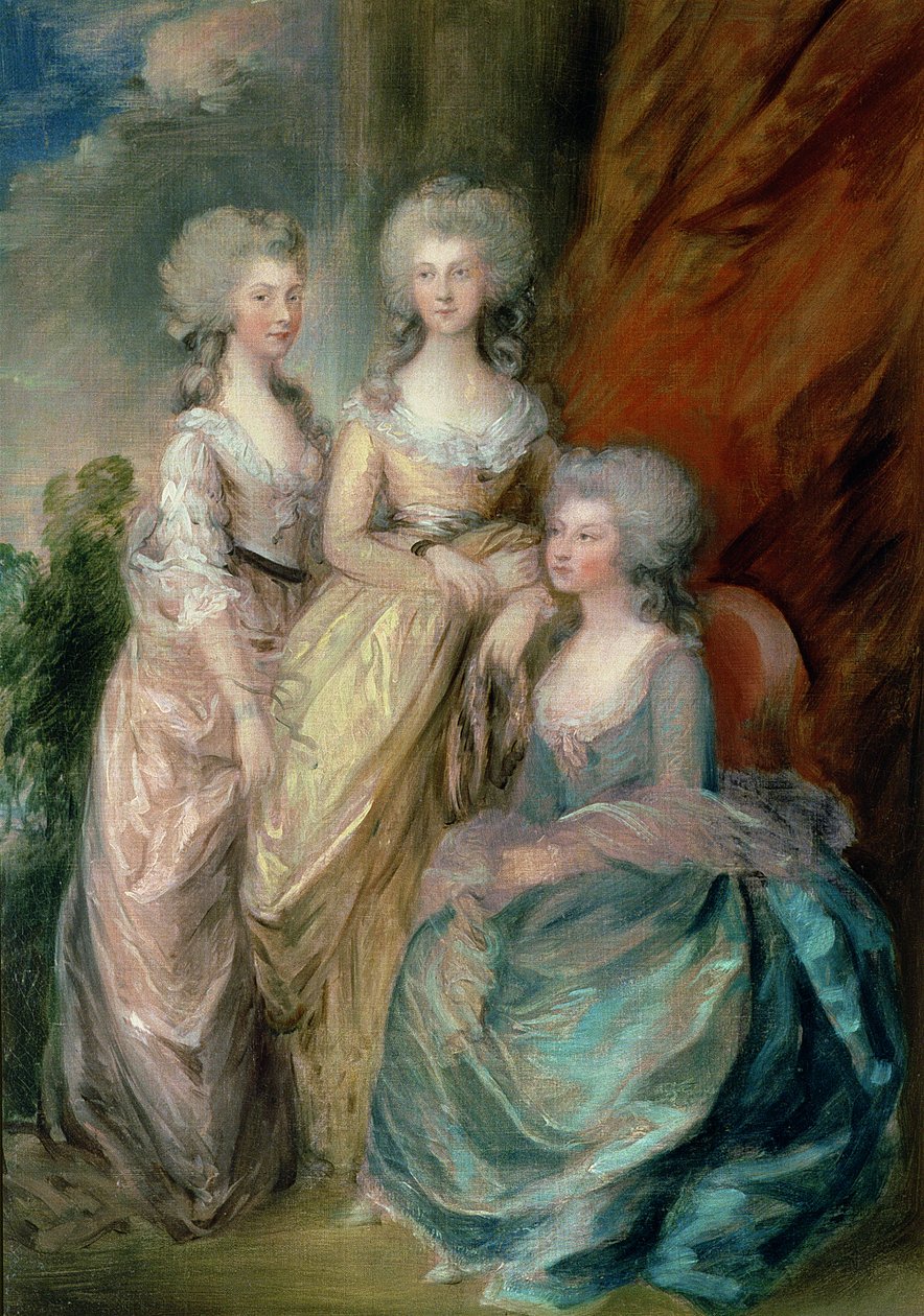 Trzy najstarsze córki Jerzego III: Księżniczki Charlotte, Augusta i Elżbieta w 1784 prawdopodobnie przez Gainsborough Dupont (ok. 1755-97) autorstwa Thomas Gainsborough