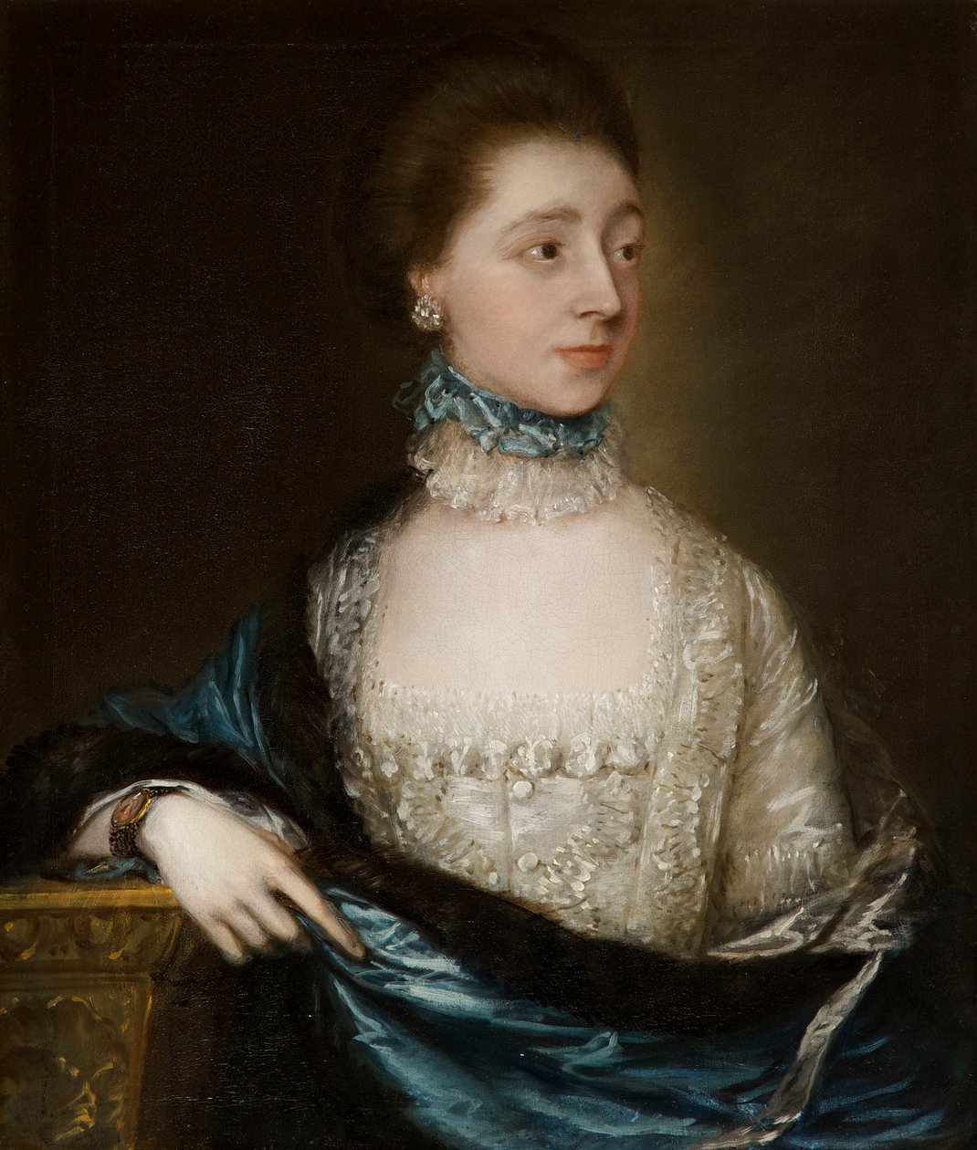 Nieznana dama z niebieskim płaszczem, ok. 1765 r. autorstwa Thomas Gainsborough