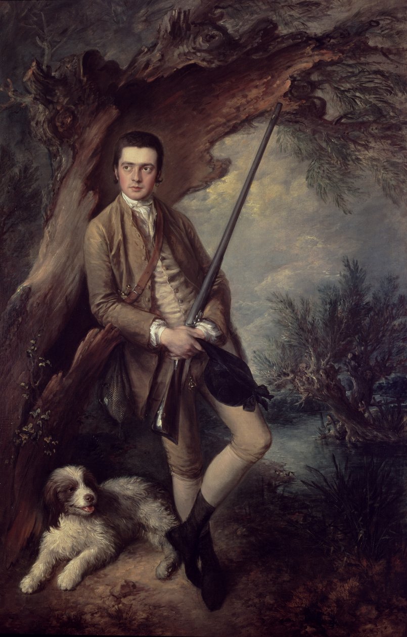 William Poyntz z Midgham i jego pies Amber autorstwa Thomas Gainsborough