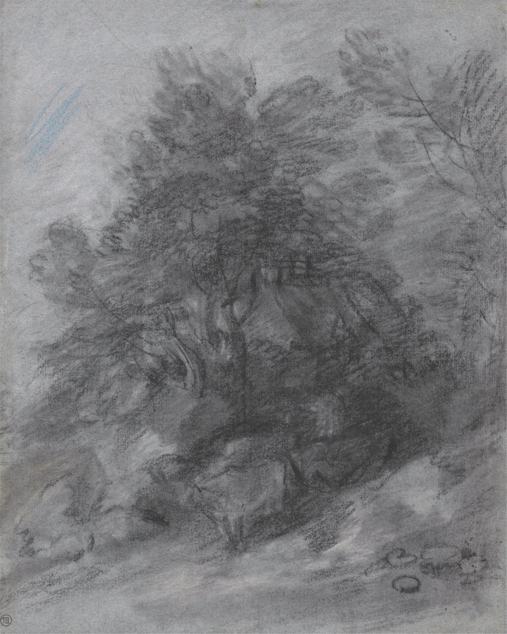 Krajobraz leśny z pasterzem, krowami i chatą autorstwa Thomas Gainsborough