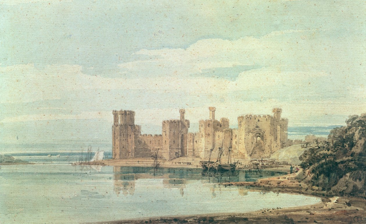 Zamek Caernarvon autorstwa Thomas Girtin