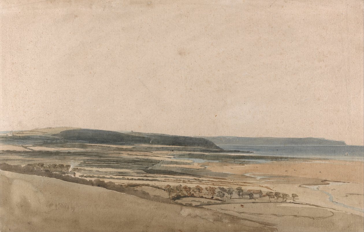 Ujście rzeki Taw, Devon autorstwa Thomas Girtin