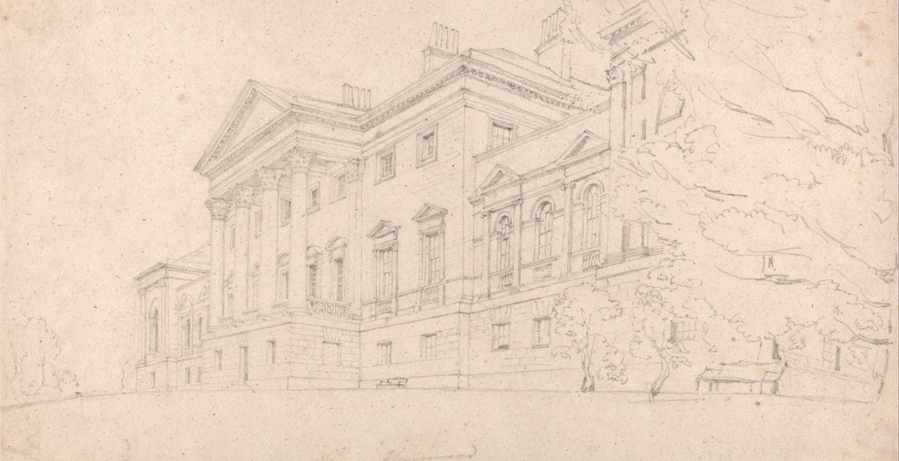 Harewood House, Yorkshire autorstwa Thomas Girtin