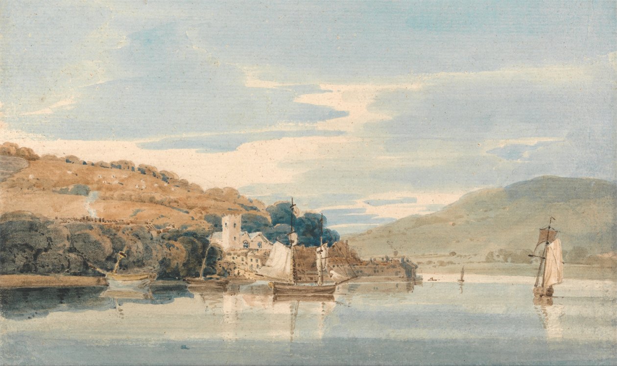 Królewska Odzież widziana z Dartmouth, Devon autorstwa Thomas Girtin