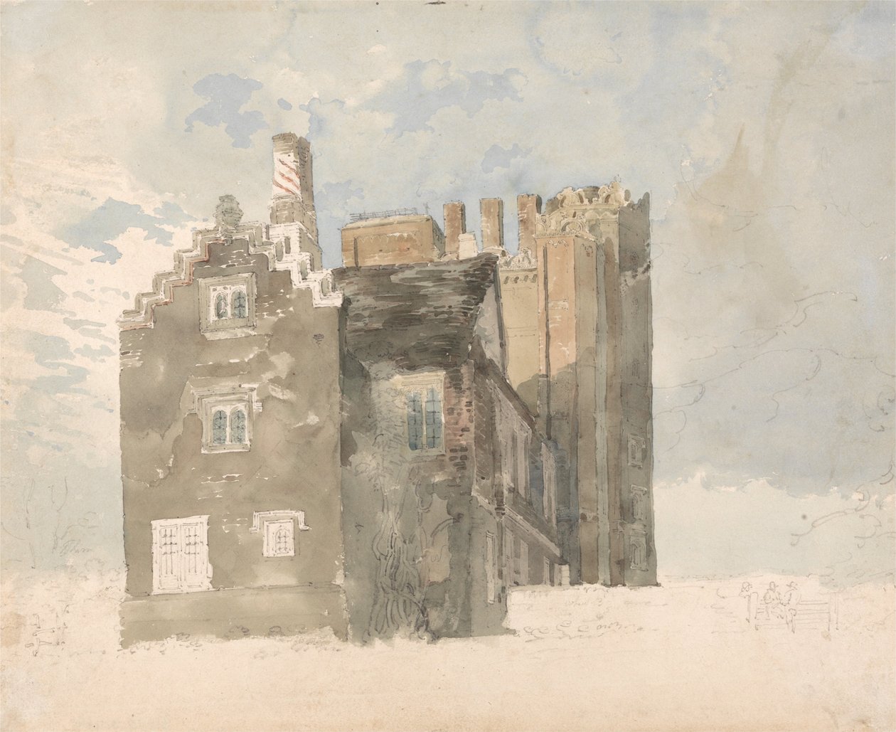 Warstwy Marney Hall, Essex autorstwa Thomas Girtin