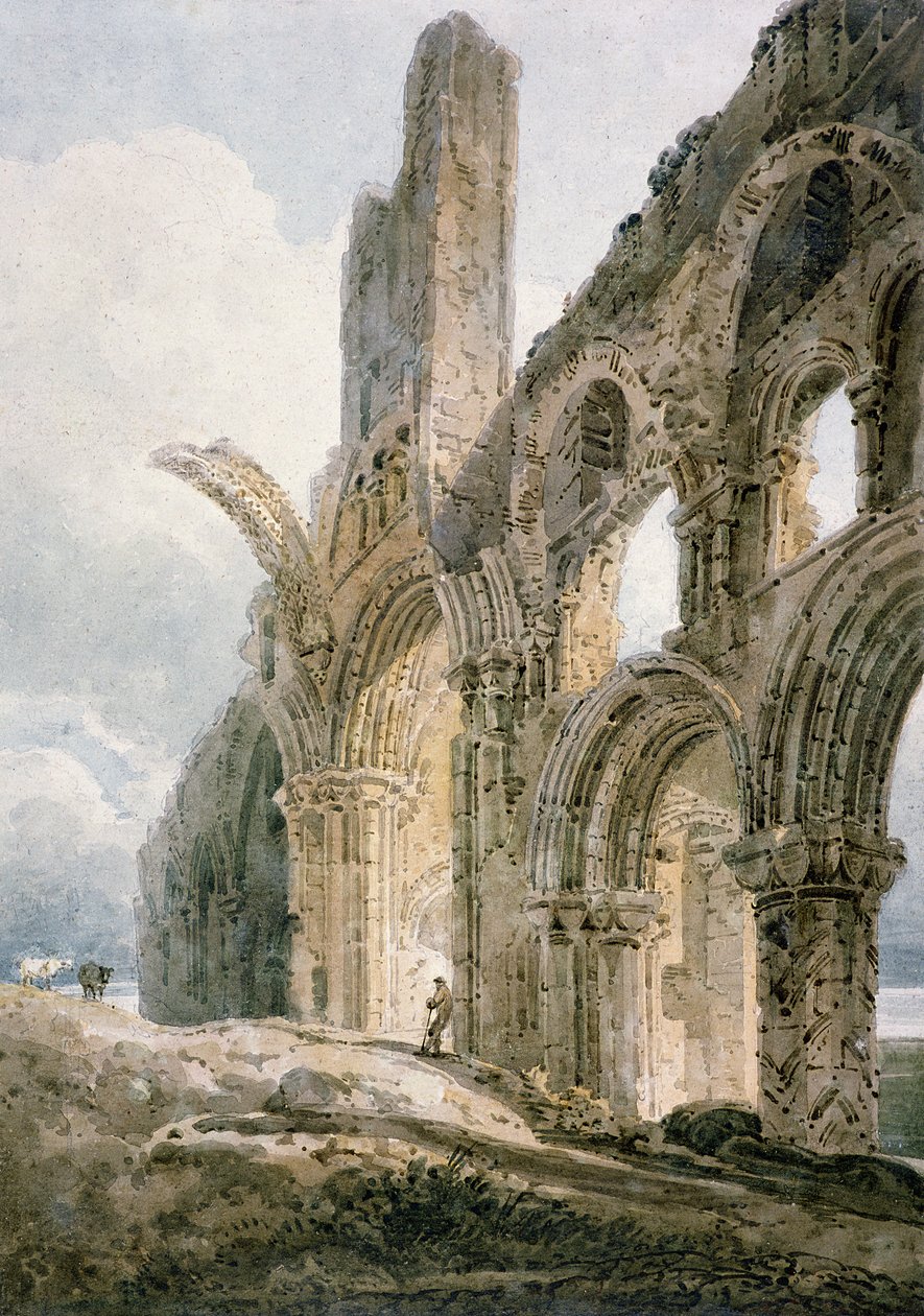 Opactwo Lindisfarne, c.1797 autorstwa Thomas Girtin