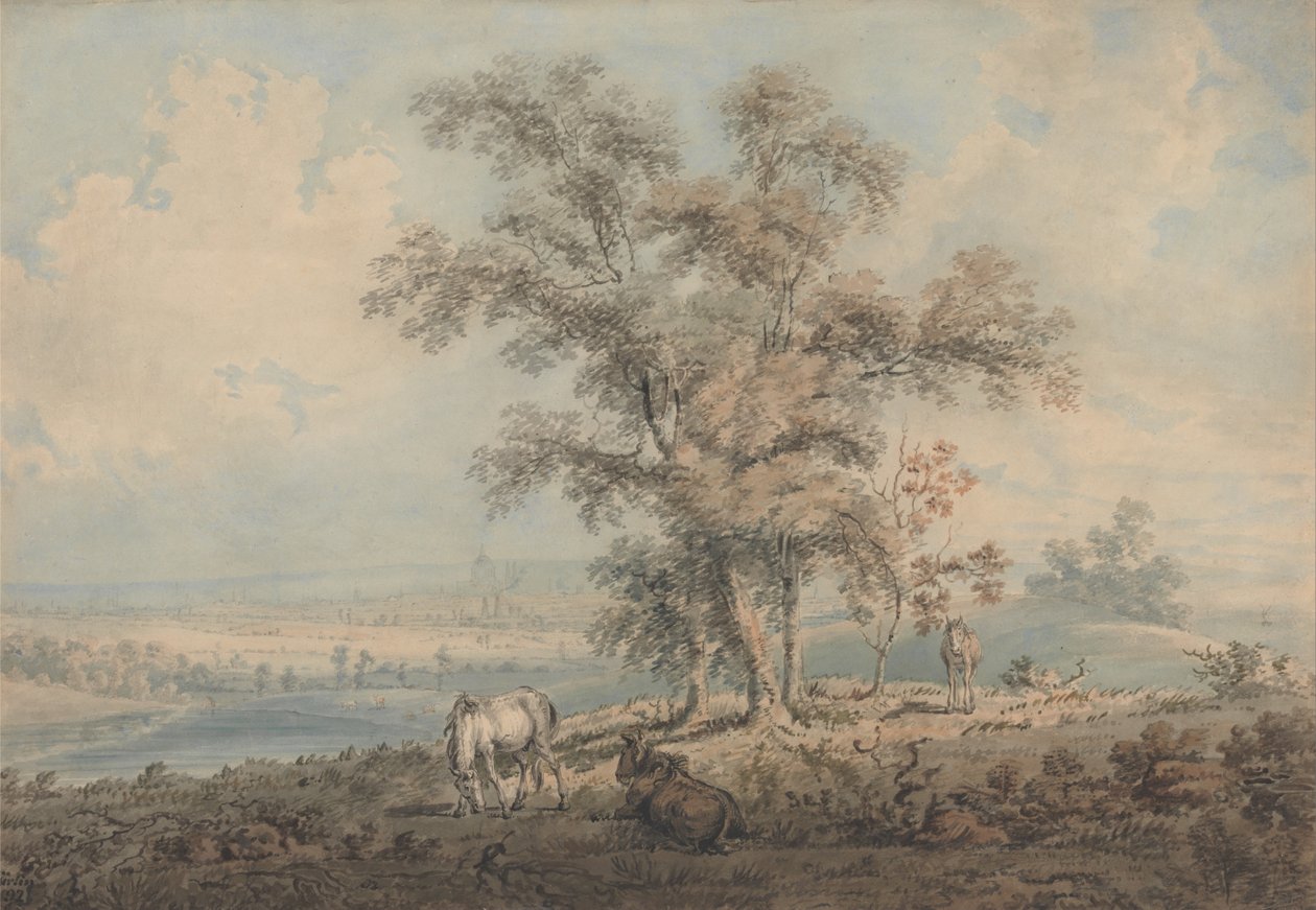 Londyn z Highgate Hill autorstwa Thomas Girtin
