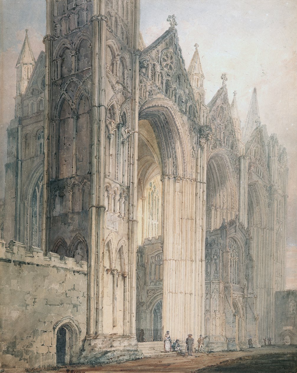 Katedra w Peterborough autorstwa Thomas Girtin