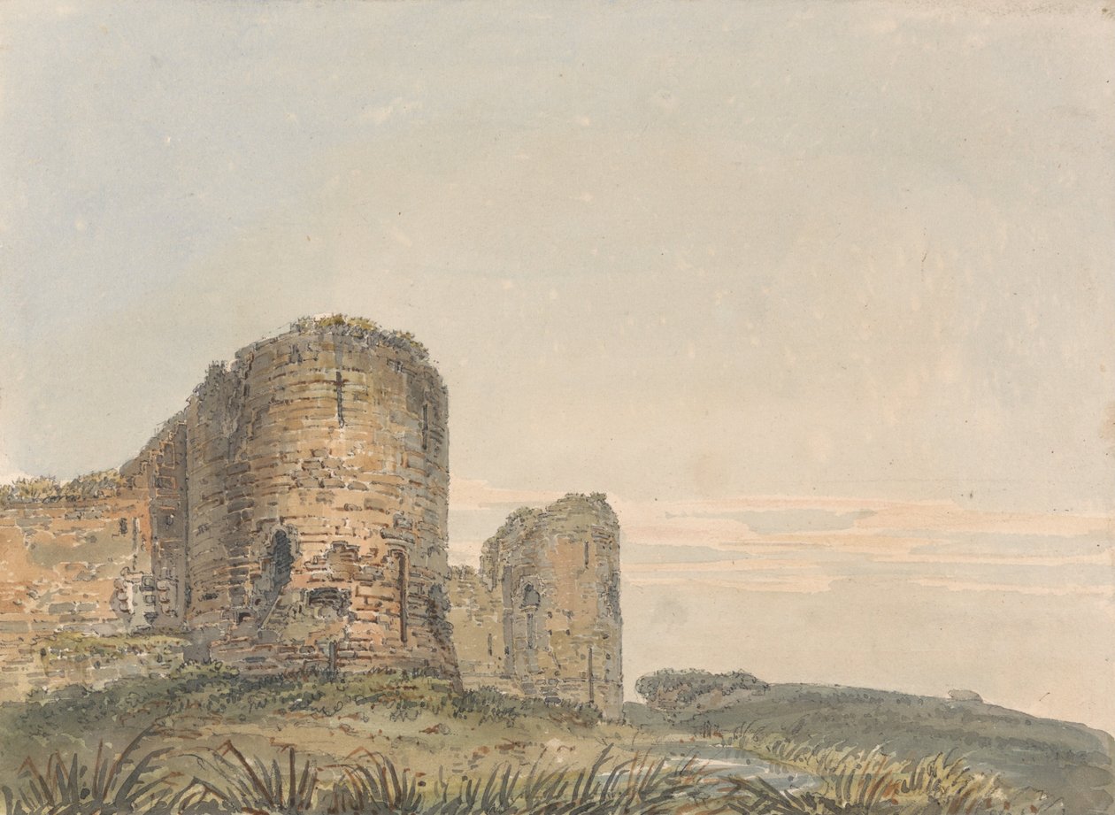 Zamek Pevensey, Sussex autorstwa Thomas Girtin