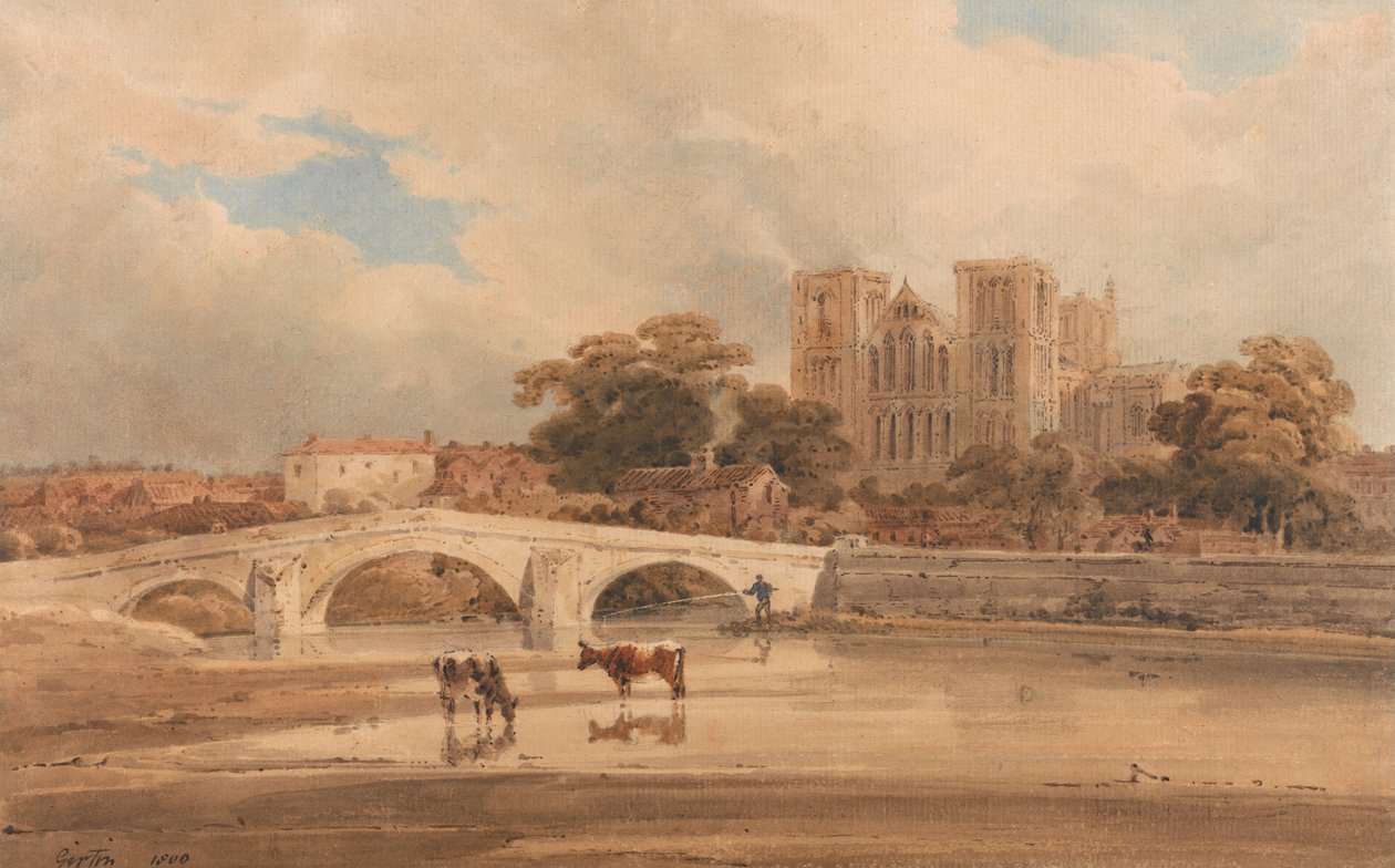 Ripon Minster, Yorkshire autorstwa Thomas Girtin