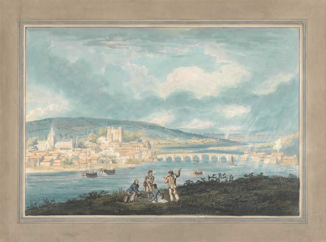 Rochester, Kent – z północy autorstwa Thomas Girtin