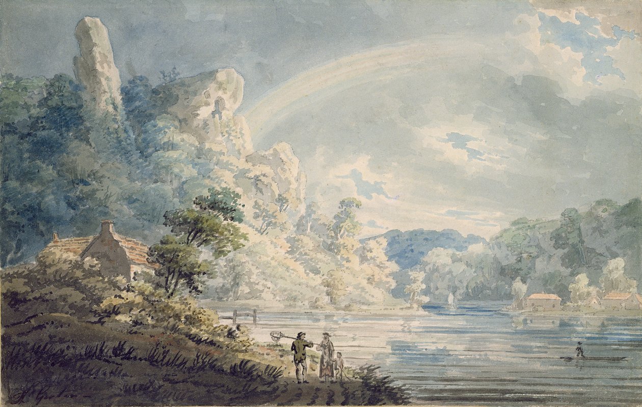 Scena w pobliżu New Weir, Monmouthshire autorstwa Thomas Girtin