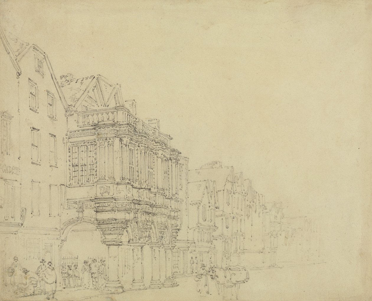 Guildhall, Exeter, ok. 1797 (grafit na papierze) autorstwa Thomas Girtin
