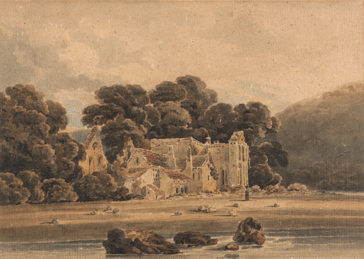 Opactwo Valle Crucis, niedaleko Llangollen autorstwa Thomas Girtin