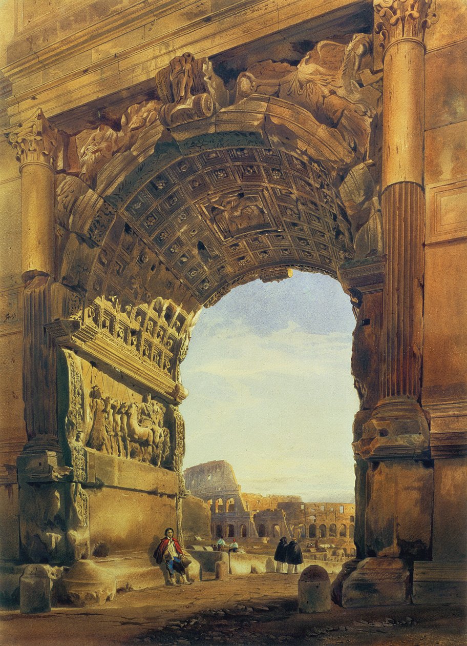 Łuk Tytusa z Koloseum, Rzym autorstwa Thomas Hartley Cromek