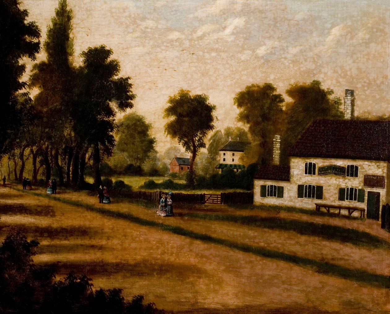 White House Inn, między Davenport Road i Boys” Przygotowanie School, Coventry, c.1855 autorstwa Thomas Hough
