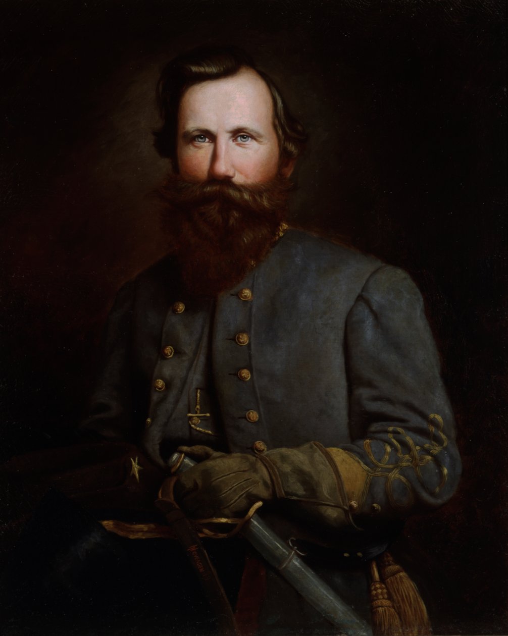 Portret Jamesa Ewella Browna Stuarta, 1869 autorstwa Thomas Hovenden