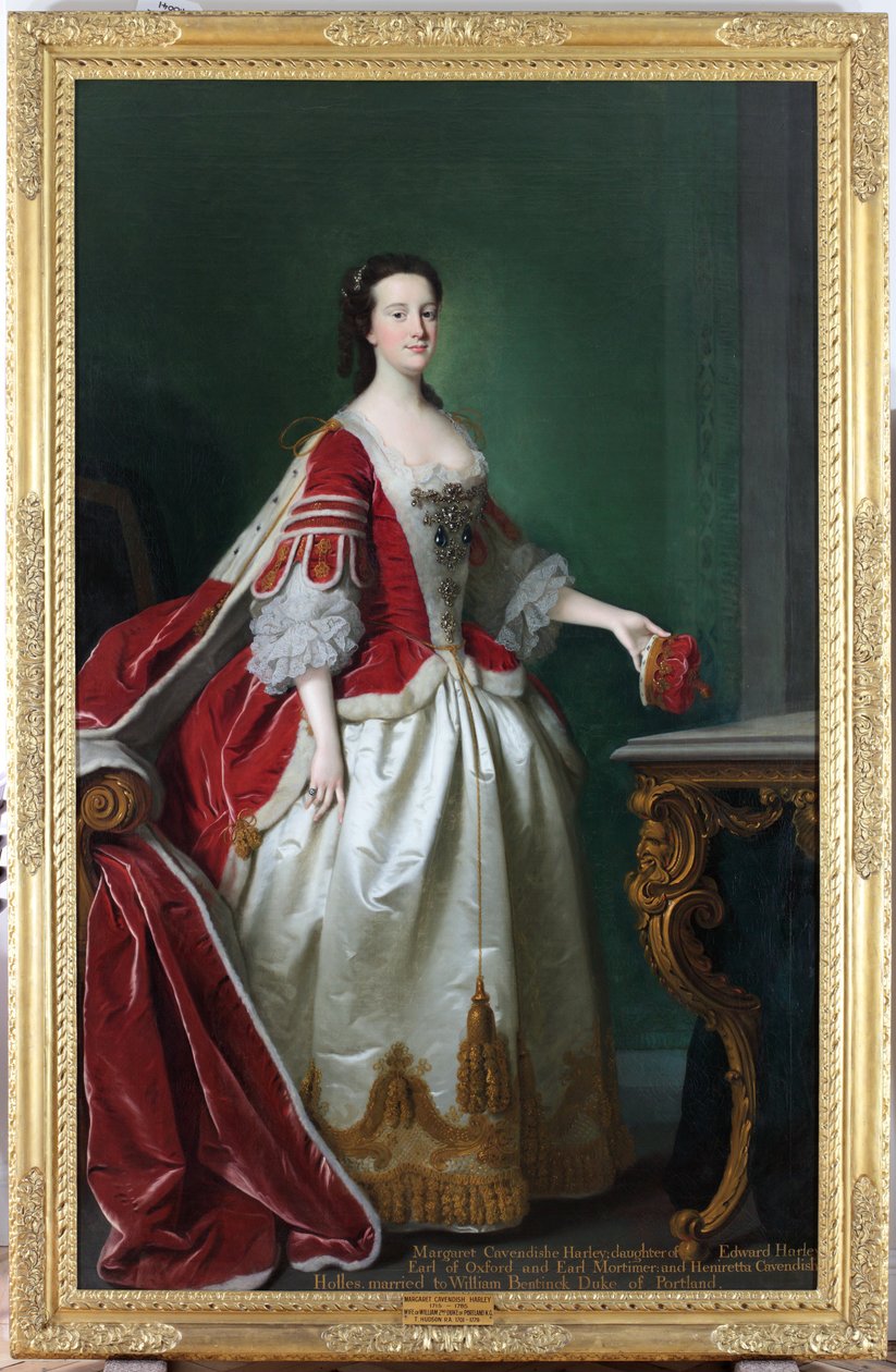 Lady Margaret Cavendish-Holles-Harley, księżna Portland, c.1744 autorstwa Thomas Hudson