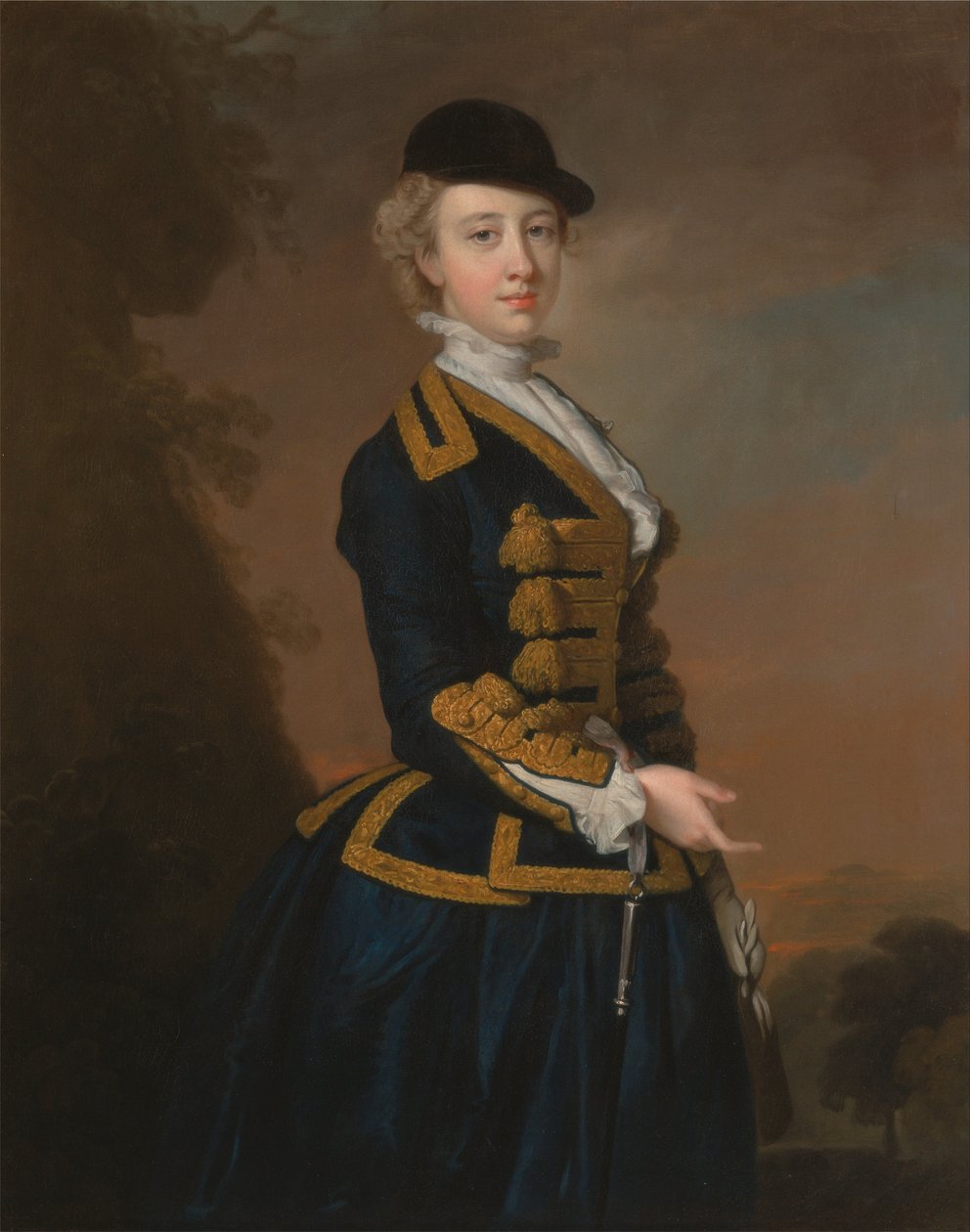 Portret młodej kobiety z rodziny Fortesque z Devon autorstwa Thomas Hudson