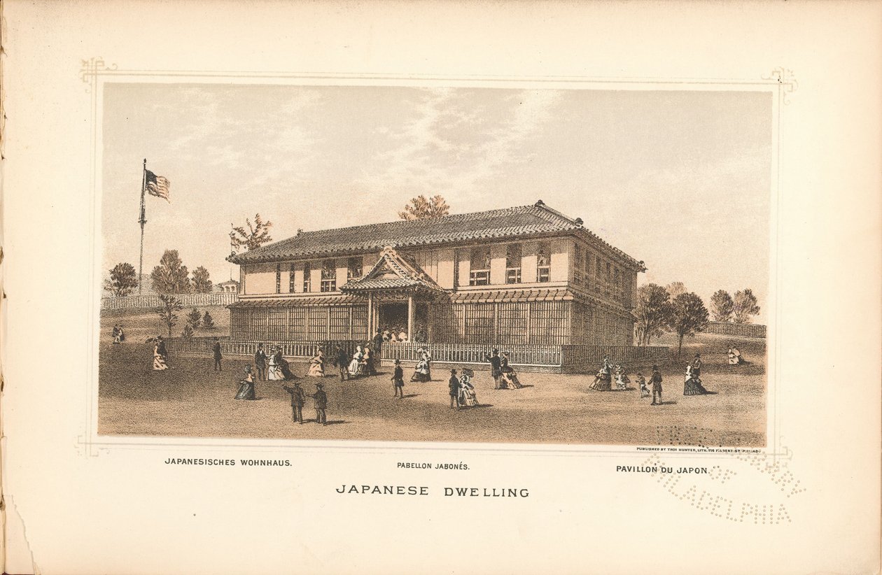 Japońskie mieszkanie, z „Teki stulecia” Thompsona Westcotta, 1876 autorstwa Thomas Hunter