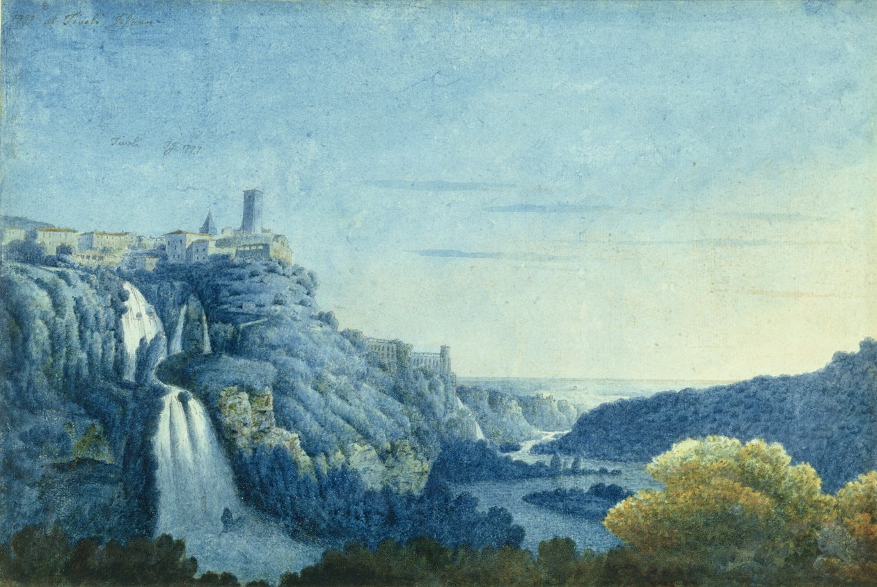 Tivoli, 1777 (wc nad grafitem na papierze) autorstwa Thomas Jones
